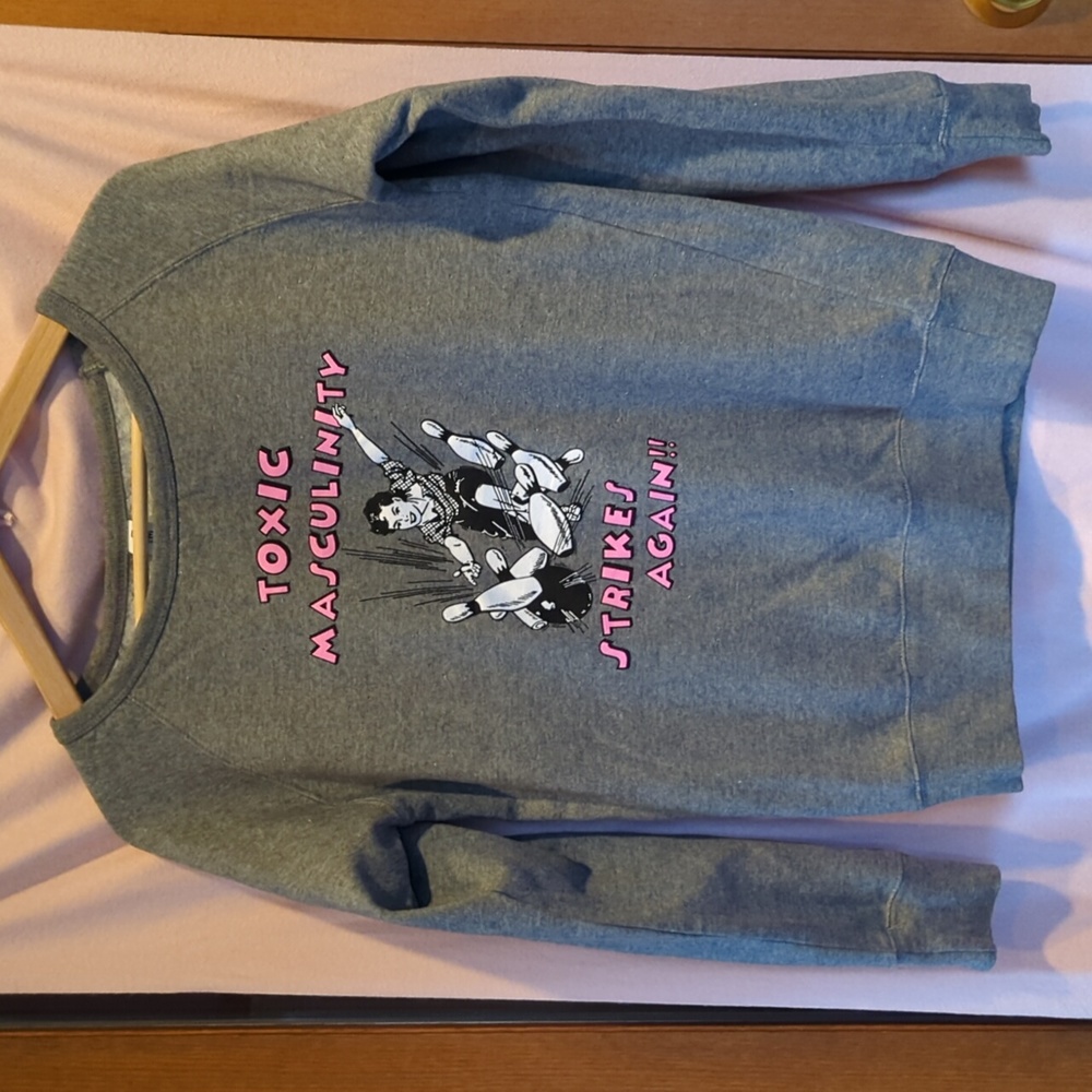 Gray punny sweatshirt